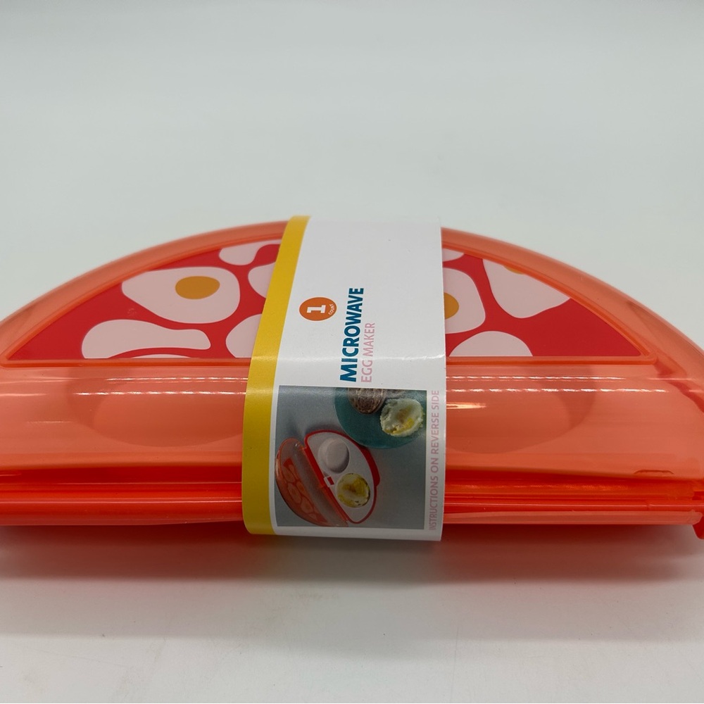 Vibrant Orange Microwave Egg Cooker